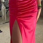 Hot Pink Satin Prom Dress Size 2 Photo 0