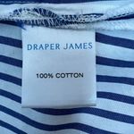 Draper James  Top Womens Small Blue Striped 3/4 Bell Sleeve Cotton Ruffle Relaxed Photo 9