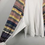 Free People  Rainbow Dreams Top L Large KNit Striped We the Free Boxy Boho Photo 7