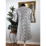 Cousin Earl XS Women Coat Jacket Two Button Front Faux Fur Short sleeve Gray Photo 3