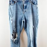 Abercrombie & Fitch The Dad High Rise Curve Love Button Fly Jeans Blue 18 Photo 3