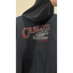 Carlos Bakery Hoboken NJ Zip Up Hoodie Rhinestone Logo Women's Size M Black Size M Photo 2