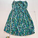 Lilly Pulitzer  Windsor Strapless Dress Coverup Sea Blue Green‎ It's A Stretch XS Photo 6