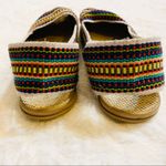 Rainbow Espadrille Open Back Flat Slip Ons Size 7 Women’s Boho Flats Shoes Photo 4
