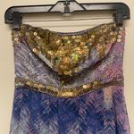 Ecote Ecoté Mermaid Purple Blue Embellished Maxi Dress Sequin Rhinestone Bodice Photo 1