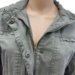 Universal Threads Universal Thread Cotton Olive Khaki 4 Pocket Cinch Waist Utility Jacket Women XS Photo 4