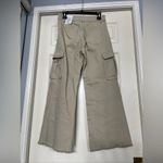 Dex Super High Rise Khaki Milly Culotte Wide Leg Cargo Jeans Tan Size 26 Photo 2