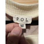 POL Cozy Star Patch Colorblock Womens Medium Long Sleeve Beige Tan Oversized Photo 2