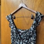 Veronica Beard  Amal Floral Midi Ruffle Sleeveless Dress Blue 10 Photo 5