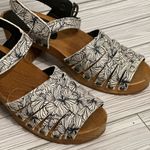 Sanita Mida Floral Danish Sandals Wood Heel Size 7.5 Photo 1