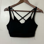 Vuori  Midset Sports Bra Black Size L | Criss Cross Back Athletic Yoga Bra Photo 0