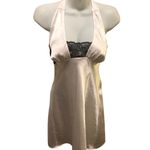 Frederick's of Hollywood Frederick’s Of Hollywood Sexy Halter Chemise Sz. M White Black Lace Low Cut Photo 1