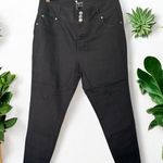 NWT! Black silver three button fly skinny jeans very stretchy size 16 or 1X Photo 0