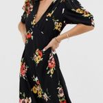 Free People EUC Neon Garden Dress Black Floral Size 4 Photo 1