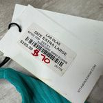 Vitamin A NEW Swim Moss Bikini Top in Turquoise Shimmer EcoRib size XL Photo 2