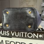 Pierre Balmain Black Small Textured Pebbled Leather Bow Tote Bag Photo 7