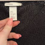 H&M Long Sleeve V-neck Raglan Sleeve Black & White Stripe Oversized Fit Sweater Photo 2