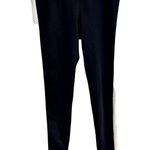 Noli Blk Womens Athletic Workout/Yoga Cropped Leggings w/ Wte Side Stripes Sz L Photo 0