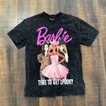 Barbie Black Halloween Graphic Tee “Time to Get Spooky” Size Medium Photo 7