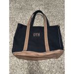 VTG 90s LL Bean Boat & Tote Bag USA Canvas Rare Black Brown medium Photo 1