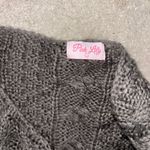Pink Lily Pink‎ Lily Gray Cable Knit Sweater Large Photo 2
