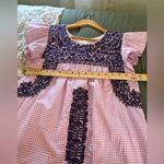 J. Marie Cameron Purple Gingham Embroidered Top. Size Small. Photo 5