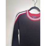 Tommy Hilfiger Black Red Academic stripe sweater dress Logo on Hem Size Medium Photo 2