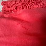 Avenue  Crochet Lace‎ Bell Sleeve Tunic Top Size 30/32 Coral Peasant Boho Cottage Photo 4