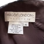 Maggy London Petite Gray Black Embellished Flowers Short Sleeve Dress Size 10P Photo 1