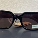 BCBGeneration  Slim Rectangle Shiny Black + Milky Blush Sunglasses NWT Photo 2