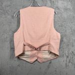 Banana Republic  Vest Shorts Set Linen Blend 12 Orange Herringbone Summer Luxe Photo 2