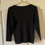 Talbots  Black Fitted 3/4 Sleeve V-Neck Sweater Photo 5