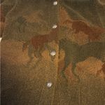 COUNTRY CLOTHING CO. GREEN BROWN FLEECE JACKET WITH HORSE DESIGN OVERSIZED SMALL Size undefined Photo 4