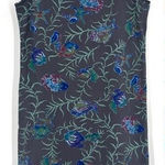 Fresh Produce  Fish Print‎ Midi DRESS Small Gray Blue Coastal Tropical Resort Photo 0