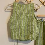 ZARA NWT Green Striped Pants and Top Set size Medium Photo 10