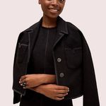 Kate Spade Tweed Pocket Jacket Blazer in Black NWOT Photo 0