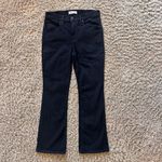 Madewell Mid Rise Kick Out Jeans in Black Women's Size 28 Ankle Length Photo 2