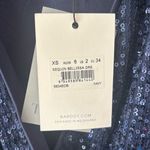 Bardot  Bellissa Sequin Mini Wrap Dress Navy Blue Long Sleeve Formal Cocktail Photo 6