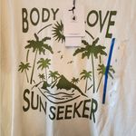 Body Glove  Sunseeker Rash Guard Short Sleeved cropped Shirt Palm Trees size L Photo 3