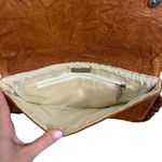 Treesje Western Style Leather Clutch Brown Photo 2