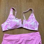 California Waves  Pink Tie Dye High Waisted Bikini Matching Set Large Photo 2