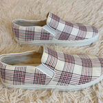 Brooks Brothers Slip On Sneakers Women's Plaid Pattern Casual Shoes Size 9 Photo 0