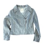 Anthropologie  Womens Small Hei Hei Asymmetrical Vegan Suede Gray Moto Jacket Photo 0