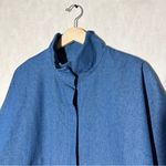 Emerson Fry Women’s Denim Layering Jacket Shell Button Front in Indigo Denim S Blue Photo 4