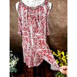 Free People  Good Morning Embellished Tunic Top Printed Cold Shoulder M Photo 13
