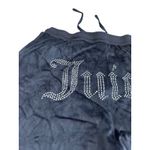 Juicy Couture Velour Black Rhinestones Track Pants Size medium Photo 5
