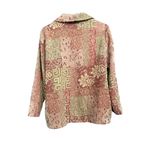 Bonworth Jacket Womens XS RedPink Gold Patchwork Collared Button Front Boho Chic Photo 1