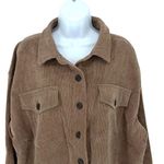 Ci Sono  Corduroy Collection Womens Long Sleeve Button‎ Up Shirt Jacket Brown XL Photo 1