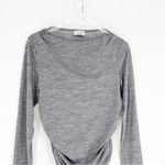 & Other Stories & Other Stories Ruched Sides Long Sleeve Top S Grey Photo 2