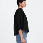 Madewell Balloon-Sleeve Top in Jet Black, Size X-Small Photo 3